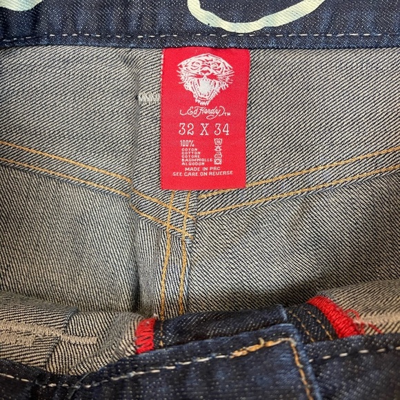Ed Hardy Men's Blue Denim Shorts Size 32 - Picture 4 of 8